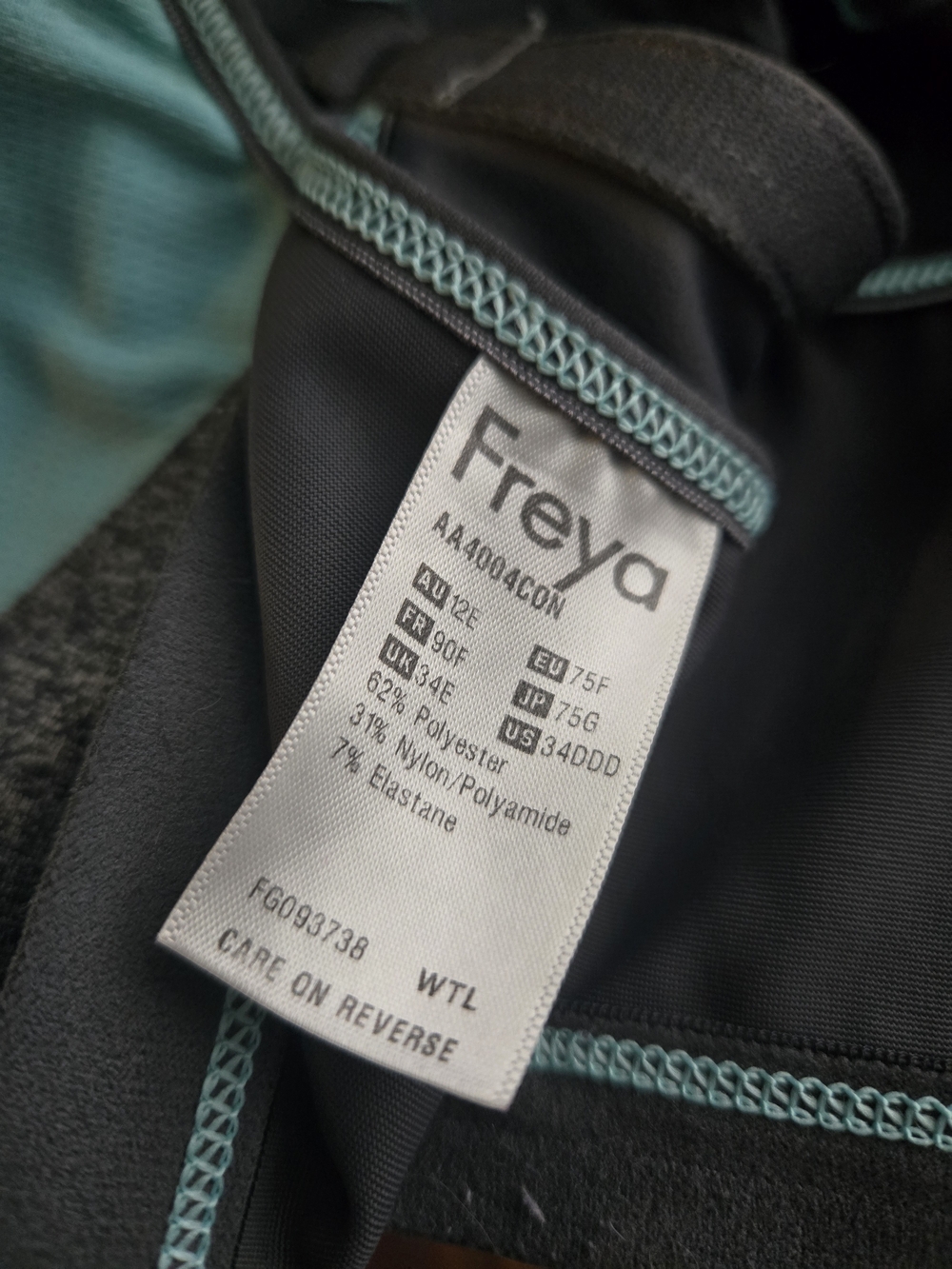Freya Active Epic Underwire Molded Cup Charcoal Sports Bra 34E/34DDD - Picture 5 of 5